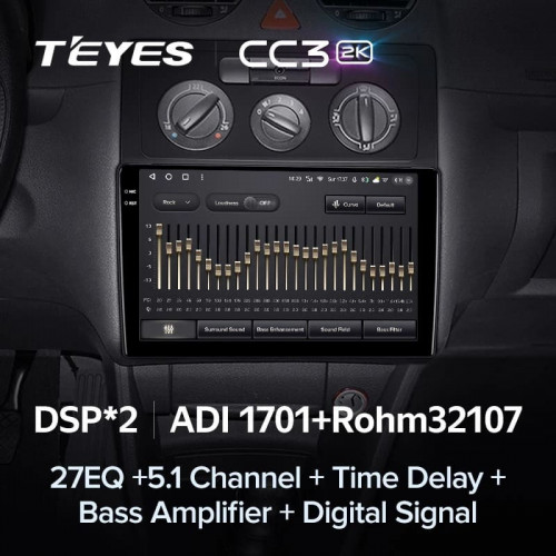 Штатная магнитола Teyes CC3 2K 4/64 Volkswagen Caddy 2K (2004-2010) (10 inch Universal)