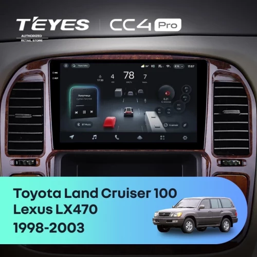 Штатная магнитола Teyes CC4 Pro 8/128 Lexus LX470 (1998-2003) F4